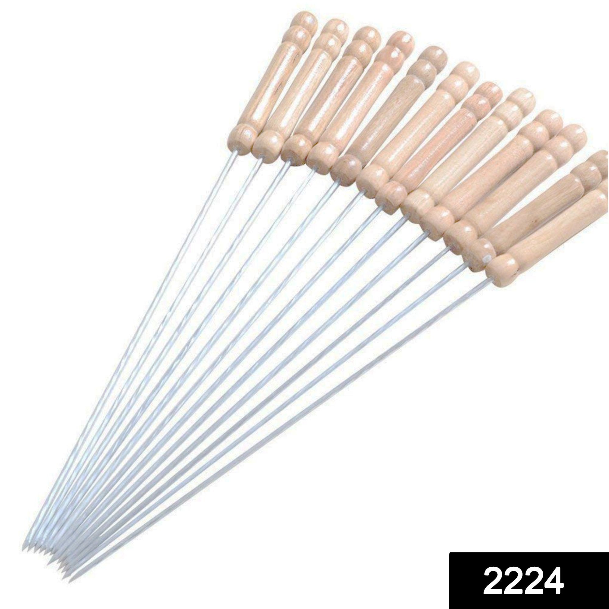 2224 BBQ Tandoor Skewers Grill Sticks for Barbecue (Pack of 12) - SkyShopy 2224 BBQ Tandoor Skewers Grill Sticks for Barbecue (Pack of 12) - SkyShopy